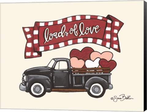 Framed Loads of Love Truck Print