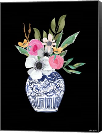 Framed Blue Vase III Print