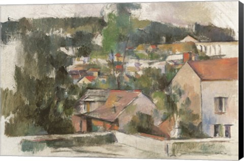 Framed Hillside Town II Print