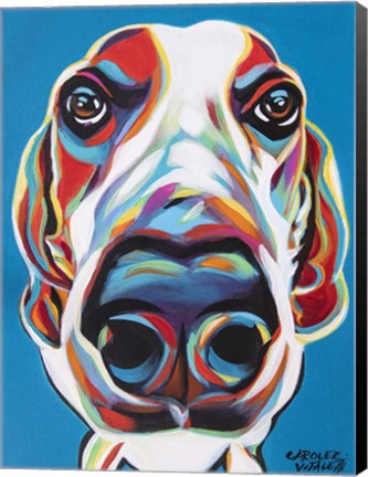 Framed Nosey Dog I Print