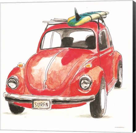 Framed I Have the Bug to Go Surfin' Print