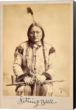 Framed Sitting Bull - Lakota Sioux Tribe Chief, 1884 Print