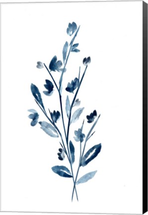 Framed Farmhouse Blossom Branches blue Print