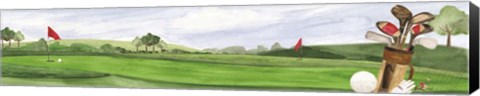 Framed Golf Days panel I Print