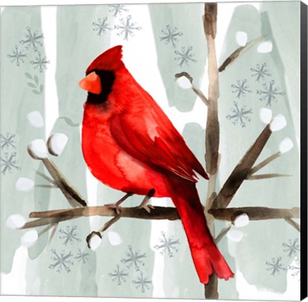 Framed Christmas Hinterland I-Cardinal Print