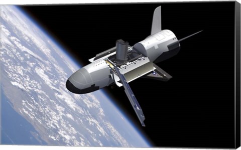 Framed Artist's Concept of the NASA X-37B Spacecraft Print