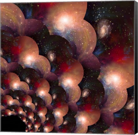 Framed Multi-Layered Spaces Represent Endless Dimensions Print