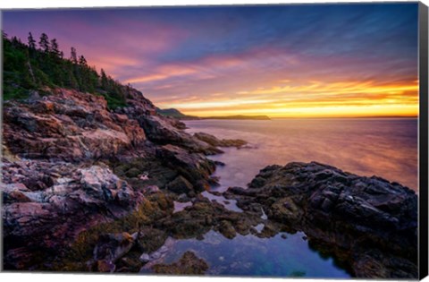Framed Morning Glow from Otter Cliff Print