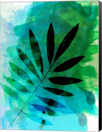 Framed Tropical Leaf Watercolor Print