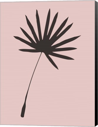 Framed Tropical Blush Pink Leaf II Print