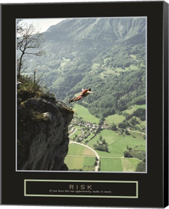 Framed Risk - Cliff Jumper Print