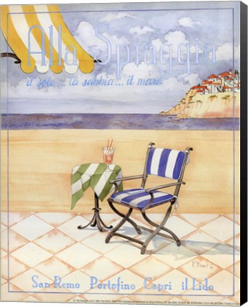 Framed Alla Spiaggia - Mini Print