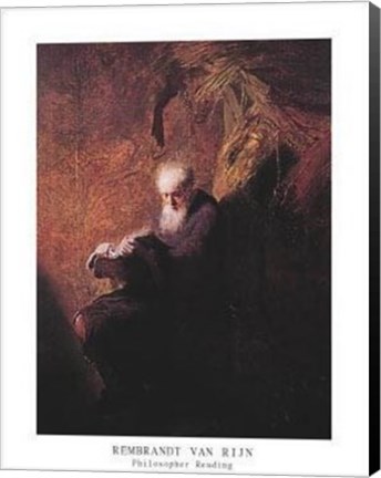 Framed Philosopher Reading Print