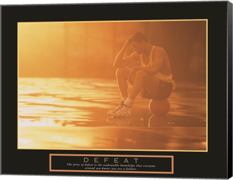 Framed Defeat - Basketball Print