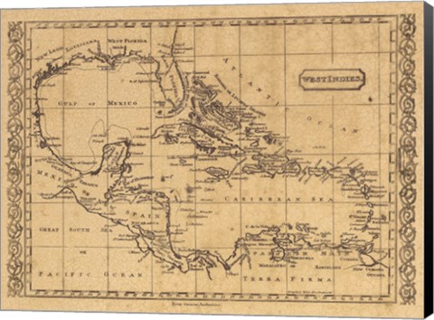 Framed West Indies, 1806 Print