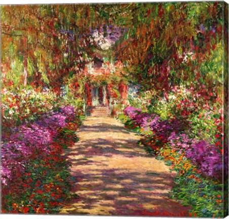 Framed Pathway in Monet's Garden, Giverny, 1902 Print