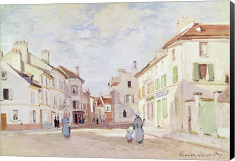 Framed Rue de la Chaussee at Argenteuil Print