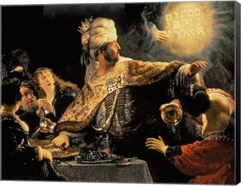 Framed Belshazzar's Feast c.1636 Print