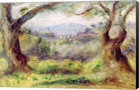 Framed Landscape at Les Collettes, 1910 Print