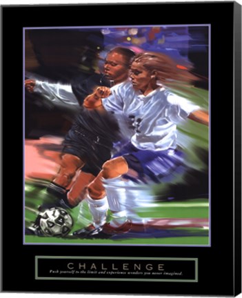 Framed Challenge - Soccer Print