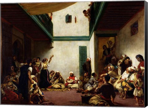Framed Jewish wedding in Morocco, 1841 Print