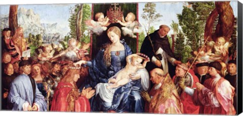Framed Festival of the Rosary, 1506 - with crown Print