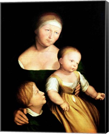 Framed Artist&#39;s Wife and Children, 1528 Print