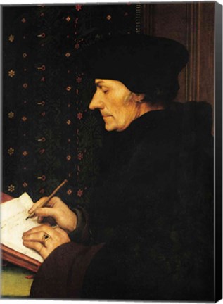 Framed Portrait of Desiderius Erasmus Print