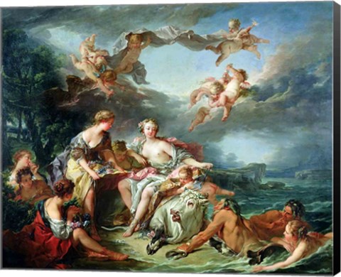 Framed Rape of Europa, 1747 Print