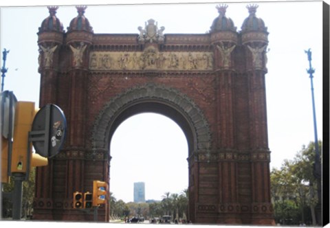Framed Barcelona Arc de Triomf Print