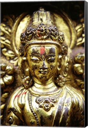 Framed Close-up of a statue, Kathmandu, Nepal Print