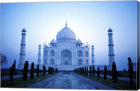 Framed Facade of the Taj Mahal, India Print