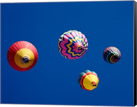 Framed Four Hot Air Balloons from Below Print