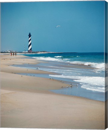 Framed Cape Hatteras Lighthouse Cape Hatteras National Seashore North Carolina USA Prior to 1999 Relocation Print
