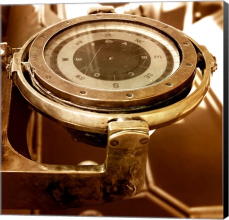 Framed HMS Belfast - Admiral's Bridge Compass Print