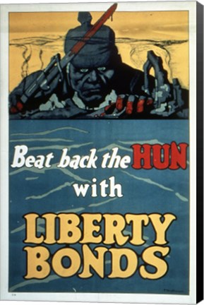 Framed Beat Back the Hun with Liberty Bonds Print