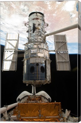 Framed Atlantis STS Releasing ISS Module Print
