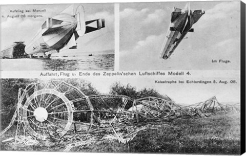 Framed Zeppelin&#39;s Chen Luftschiffes Modell 4 Print