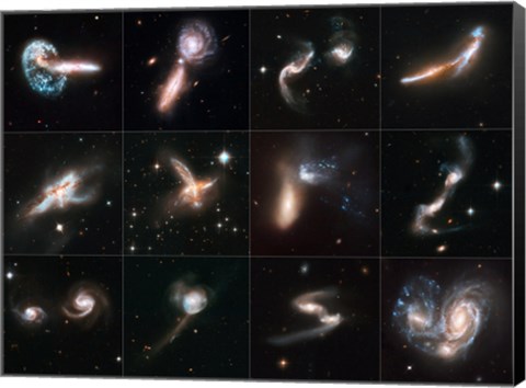 Framed Colliding Galaxies Print