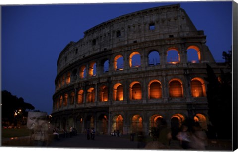 Framed Colosseum at Night Print