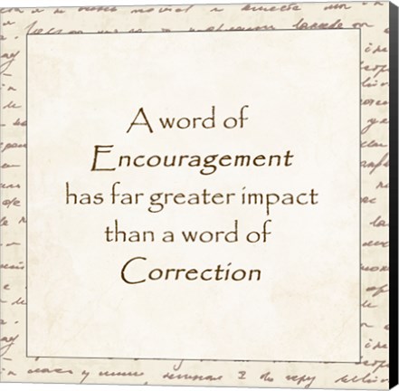 Framed word of Encouragement - square Print