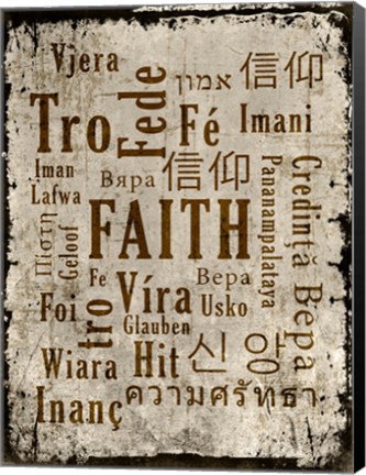 Framed Faith in Multiple Languages Print