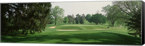 Framed Sand trap at a golf course, Baltimore Country Club, Maryland, USA Print