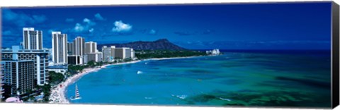Framed Waikiki Beach Honolulu Oahu HI USA Print