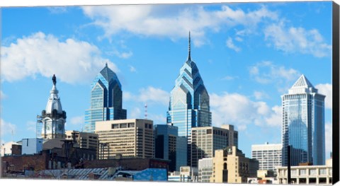 Framed Skyscrapers in a city, Liberty Place, Philadelphia, Pennsylvania, USA Print