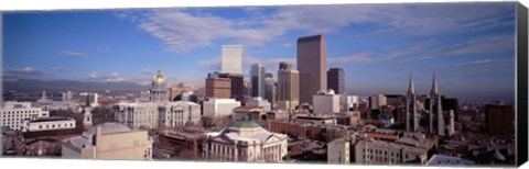 Framed Aerial View of Denver, Colorado Print