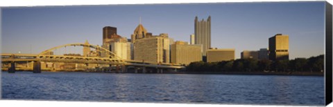 Framed Buildings and Bridge in Pittsburgh, Pennsylvania Print