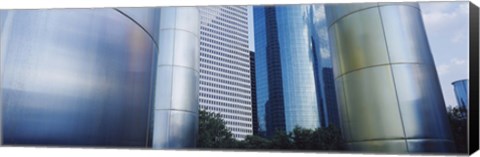 Framed Close up of Buildings in Houston, Texas Print