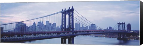 Framed Skyscrapers In A City, Manhattan Bridge, NYC, New York City, New York State, USA Print