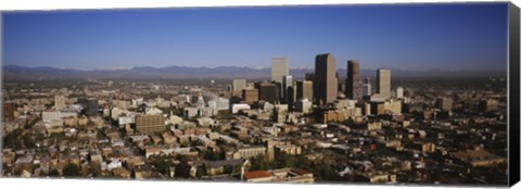 Framed High angle view of Denver, Colorado, USA Print